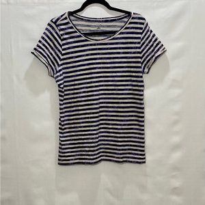 Blue striped ladies tee